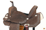 15 In Hilason Flex Tree Western Horse Trail Barrel American Leather Saddle Brown