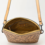 American Darling Cross Body Hand Tooled Genuine Leather Western Women Bag | Antique Tan Handbag Purse Crossbody for Cute