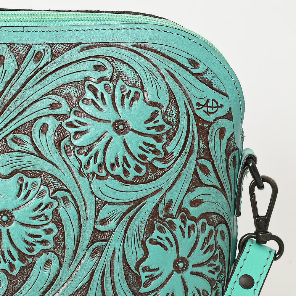 American Darling Cross Body Hand Tooled Genuine Leather Western Women Bag | Antique Tan Handbag Purse Crossbody for Cute