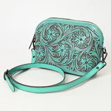 American Darling Cross Body Hand Tooled Genuine Leather Western Women Bag | Antique Tan Handbag Purse Crossbody for Cute