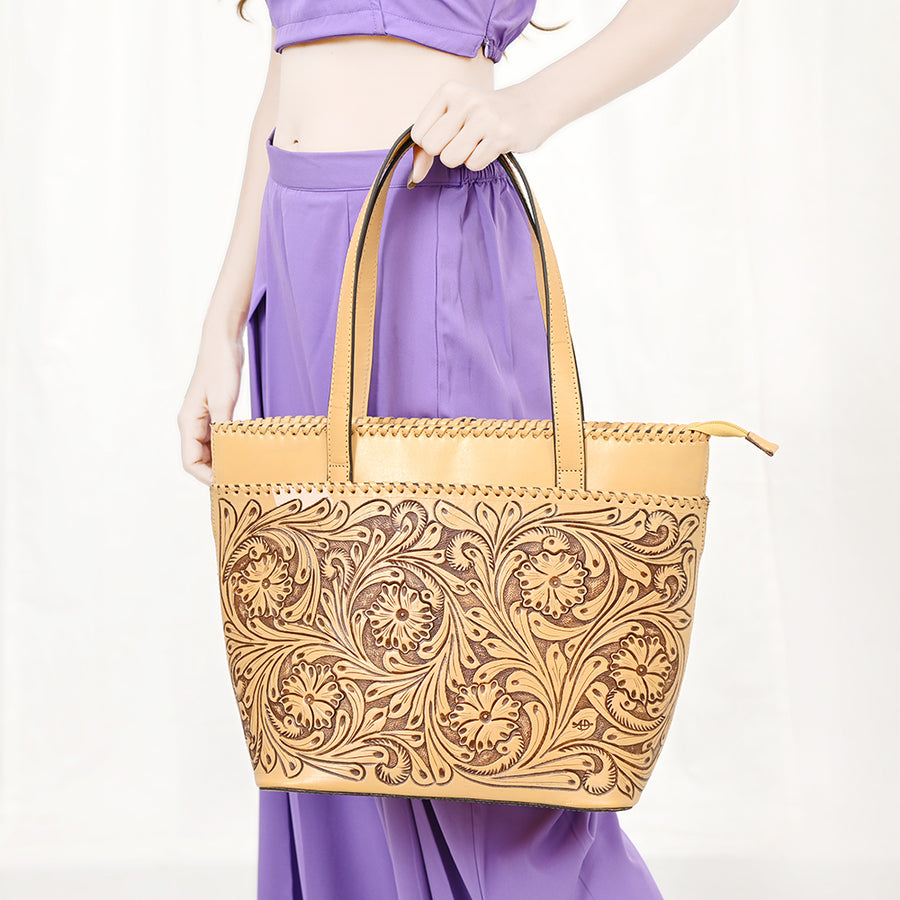 American Darling Tote Hand Tooled Genuine Leather Western Women Bag Handbag Purse | Travel Bags College Casual