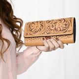 American Darling Wallet Hand Tooled Genuine Leather Western Women Bag | Handbag Purse Wristlet Travel