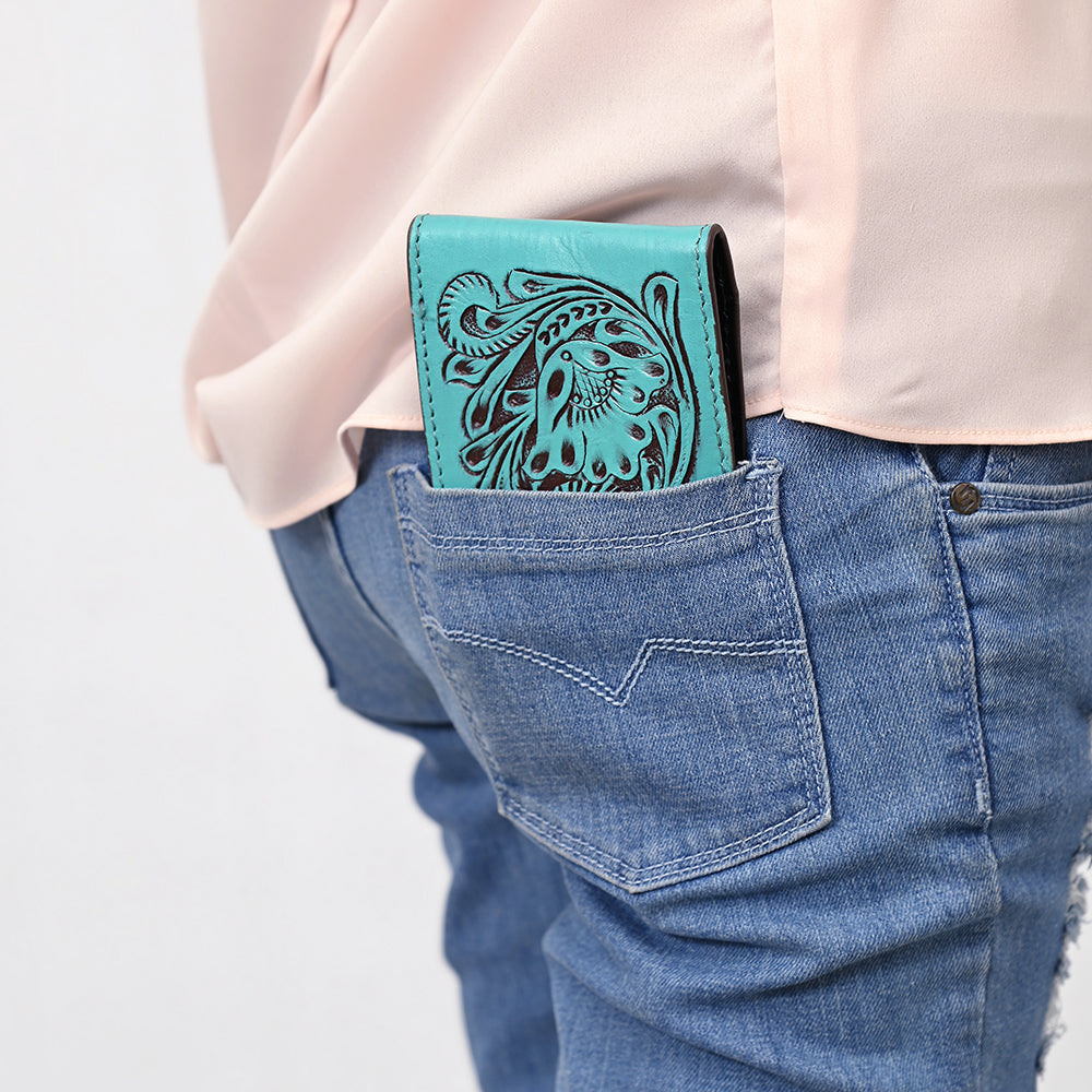 American Darling Wallet Hand Tooled Genuine Leather Western Women Bag | Handbag Purse Wristlet Travel
