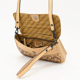 American Darling Cross Body Hand Tooled Genuine Leather Western Women Bag | Antique Tan Handbag Purse Crossbody for Cute