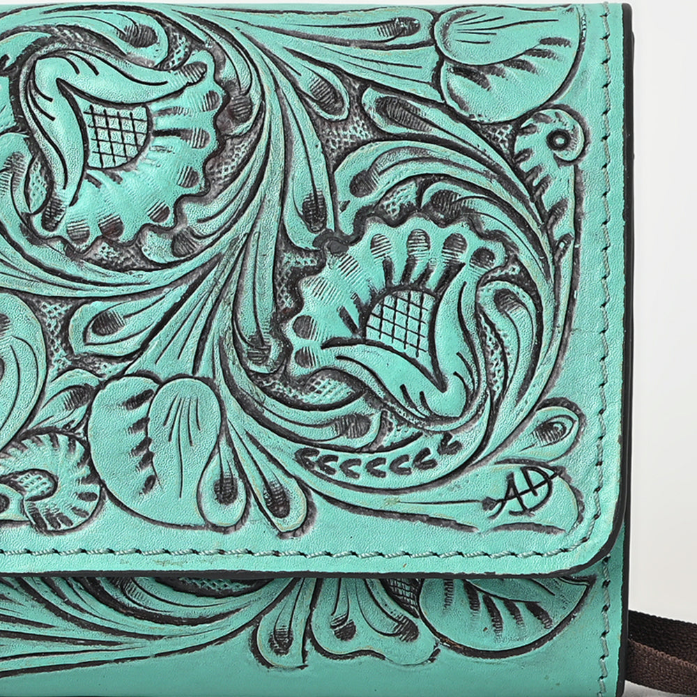 American Darling Clutch Hand Tooled Genuine Leather Women Bag Western Handbag Purse|