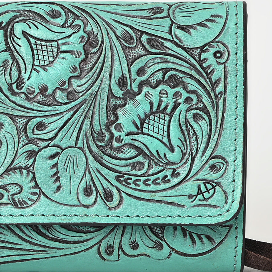 American Darling Clutch Hand Tooled Genuine Leather Women Bag Western Handbag Purse