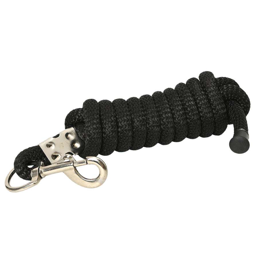 8 ft HILASON Western Horse Nylon Lead Rope with Snap Black - Uhorse