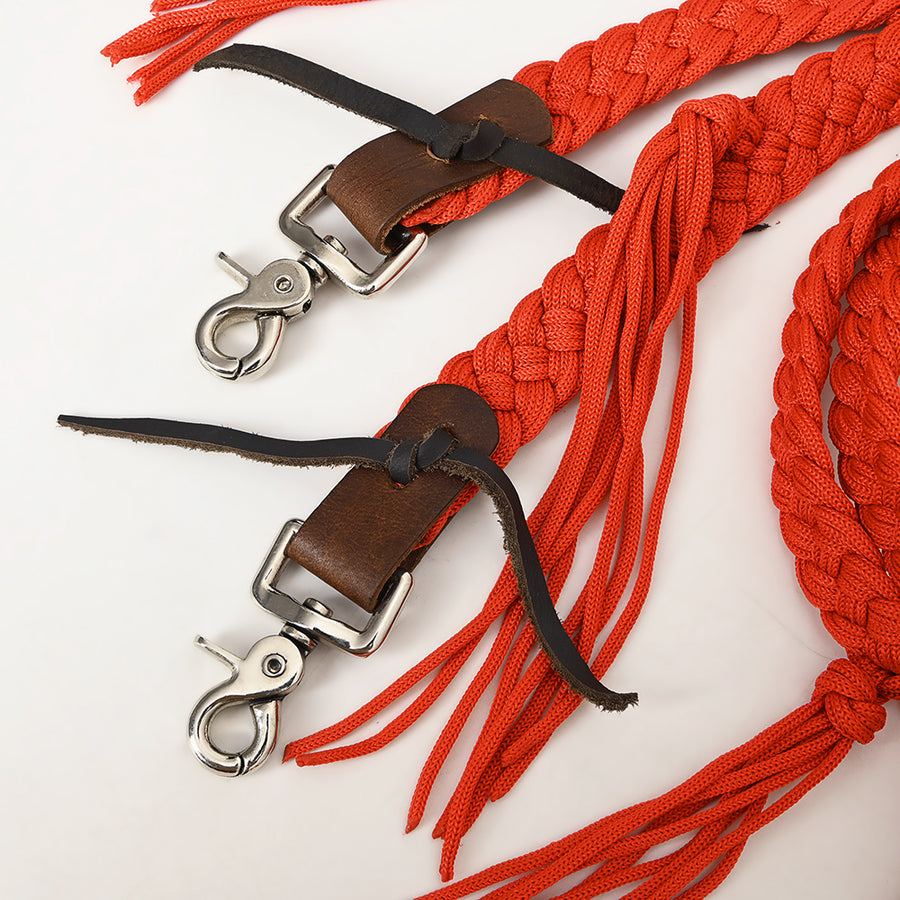8 Ft HILASON Western Horse Nylon Rope with Fringes Snap | Ropes for Horses