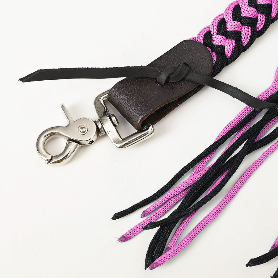 8 Ft HILASON Western Horse Nylon Rope with Fringes Snap | Ropes for Horses