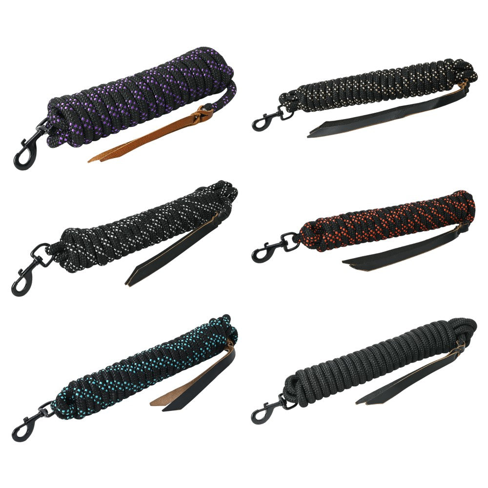 25 ft. Hilason Western Horse Adjustble Nylon Rope With Latigo Ends