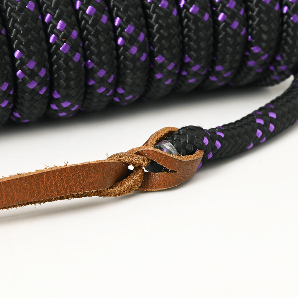 25 ft. Hilason Western Horse Adjustble Nylon Rope With Latigo Ends