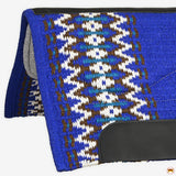 HILASON 34x36 In Western Horse Saddle Blanket Wool Pad Blue