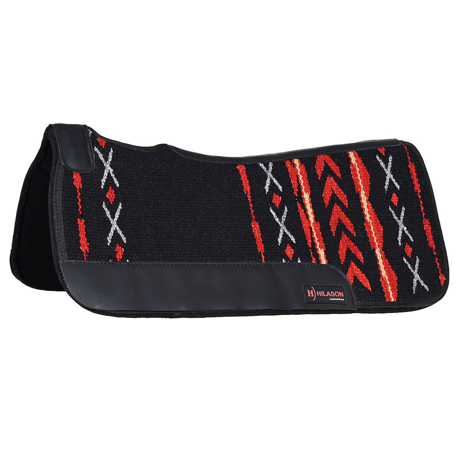 HILASON 32x30 In Western Horse Saddle Wool Blanket Pad Felt Padding Black - Uhorse