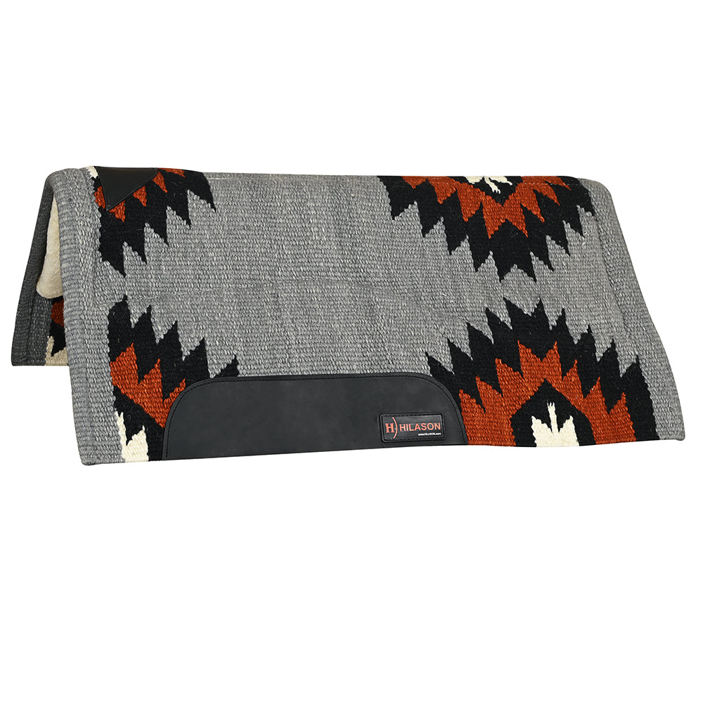 HILASON 32x32 In Western Horse Saddle Wool Blanket Pad Fur Padding