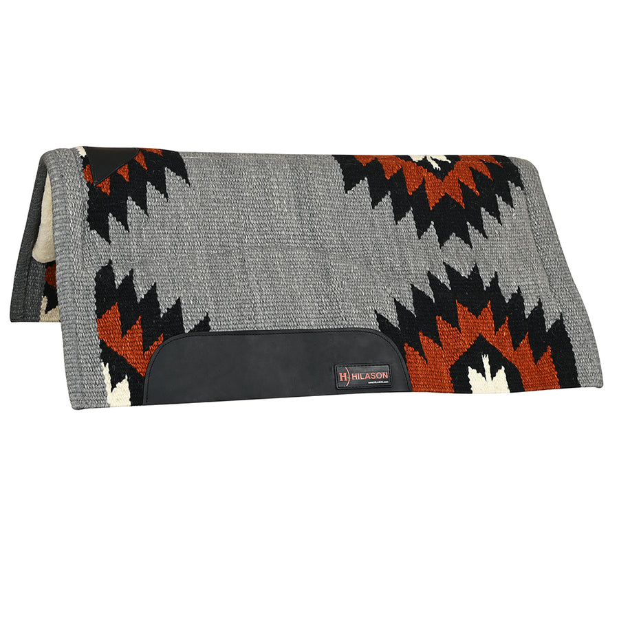 HILASON 32x32 In Western Horse Saddle Wool Blanket Pad Fur Padding Grey - Uhorse