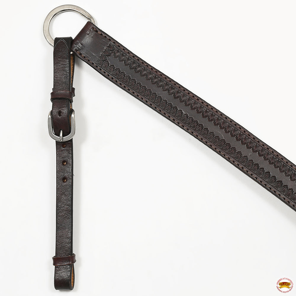 HILASON Western Horse Genuine Leather Hand Tooled Headstall Breast Collar Brown