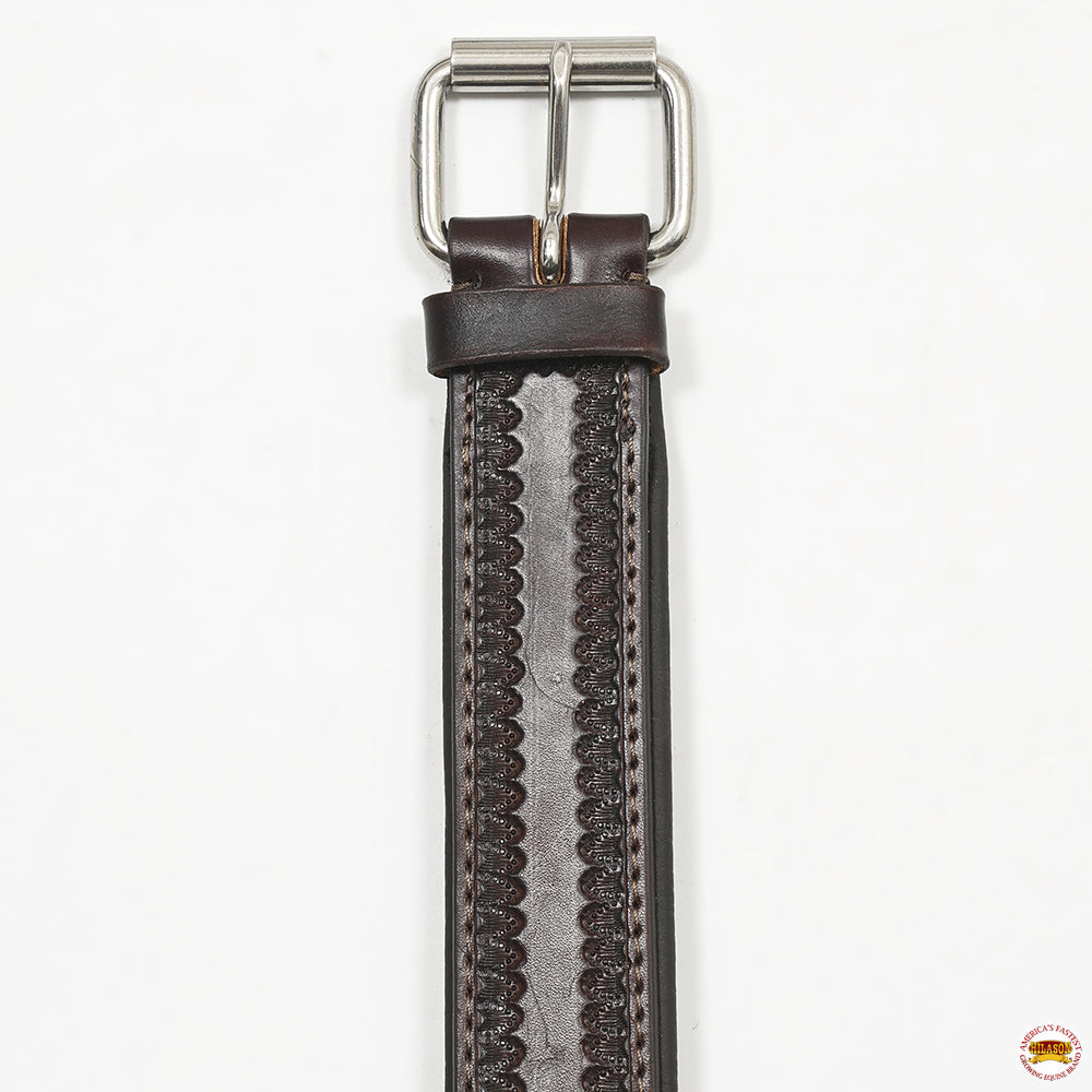 HILASON Western Horse Genuine Leather Hand Tooled Headstall Breast Collar Brown