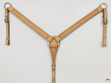 HILASON Western Horse Genuine Leather Hand Tooled Headstall Breast Collar Tan