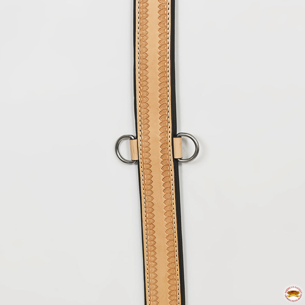 HILASON Western Horse Genuine Leather Hand Tooled Headstall Breast Collar Tan