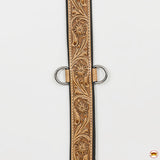 HILASON Western Horse Genuine Leather Hand Tooled Floral Design Headstall Breast Collar Tan