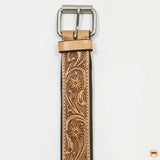 HILASON Western Horse Genuine Leather Hand Tooled Floral Design Headstall Breast Collar Tan