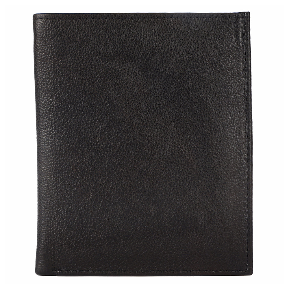 BAR H EQUINE Hand Carved Unisex Bifold Wallet Genuine Hair-On Leather