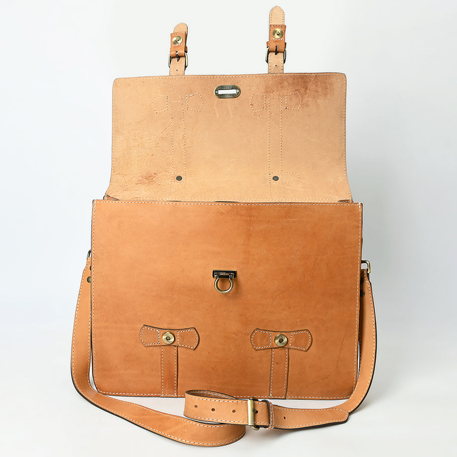 American Darling Western Genuine Leather Briefcase Bag Handmade Durable Work Laptop Messenger Office Travel Professional Bag