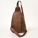 American Darling ADBG1146B Sling Hand Tooled Hair On Genuine Leather women bag western handbag purse