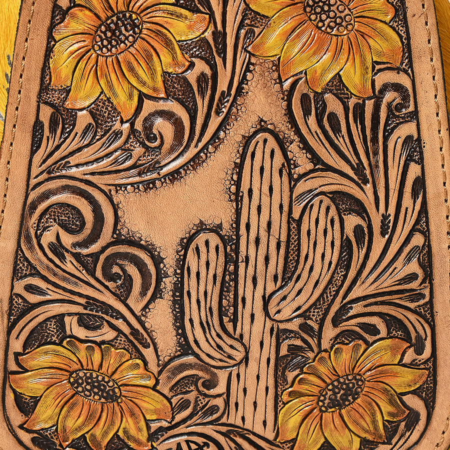 American Darling Sling Hand Tooled Hair-On Genuine Leather Western Women Bag |Sling | for