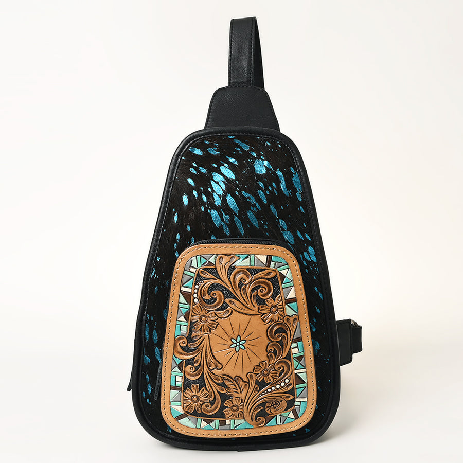 American Darling Sling Hand Tooled Hair-On Genuine Leather Western Women Bag |Sling | for