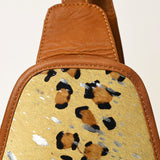 American Darling ADBG1146D Sling Hand Tooled Hair On Genuine Leather women bag western handbag purse