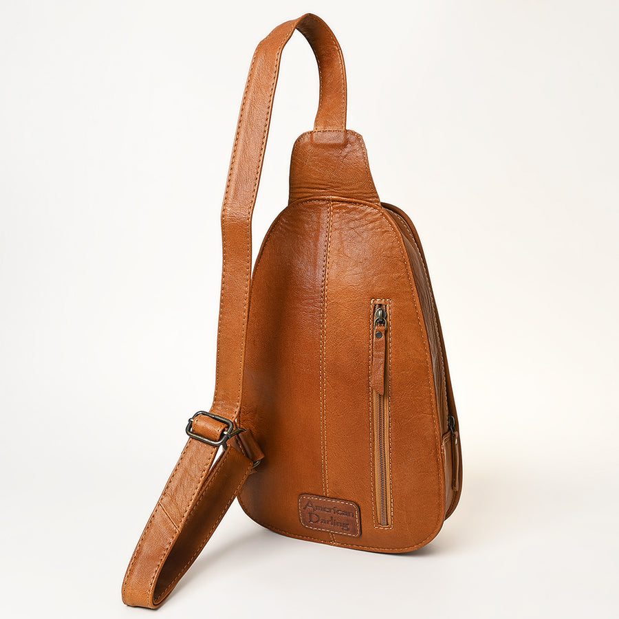 American Darling Sling Hand Tooled Hair-On Genuine Leather Western Women Bag |Sling | for
