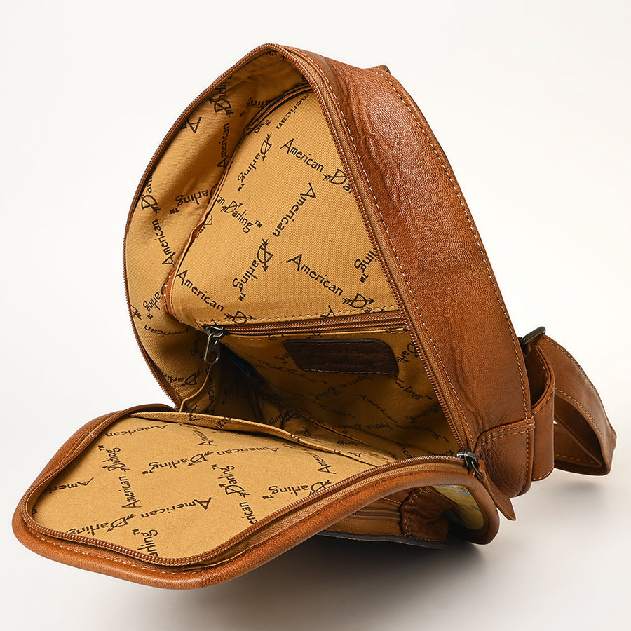 American Darling Sling Hand Tooled Hair-On Genuine Leather Western Women Bag |Sling | for