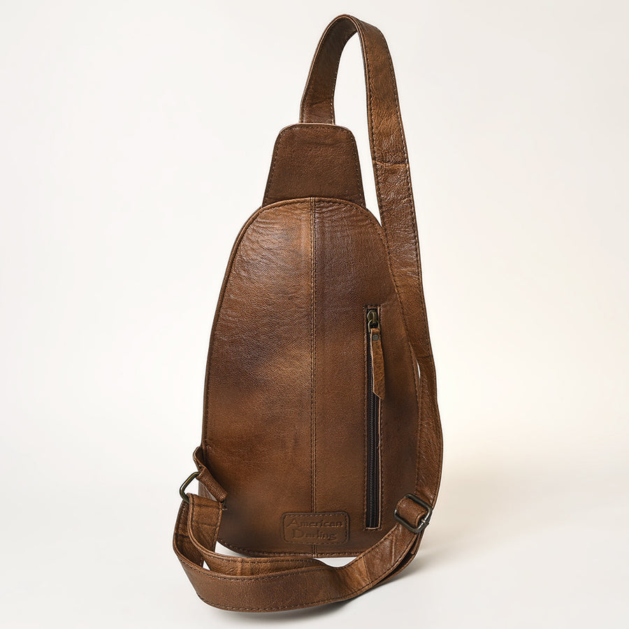 American Darling Sling Hand Tooled Hair-On Genuine Leather Western Women Bag |Sling | for