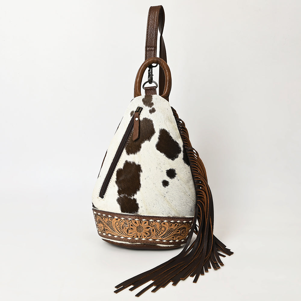 American Darling Sling Hand Tooled Hair-onGenuine Leather women bag western handbag purse