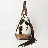 American Darling Sling Hand Tooled Hair-onGenuine Leather women bag western handbag purse