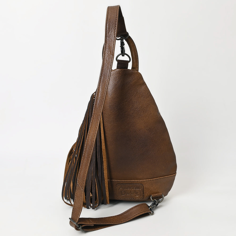 American Darling Sling Hand Tooled Hair-onGenuine Leather women bag western handbag purse