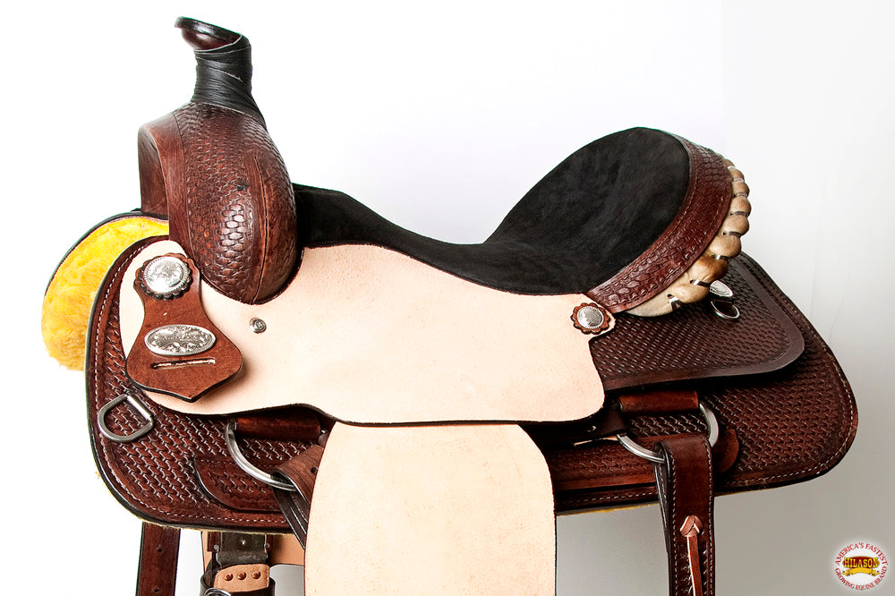 Western Horse Saddle American Leather Ranch Roping Cowboy Hilason