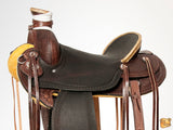 Western Horse Saddle American Leather Wade Ranch Roping Brown Hilason