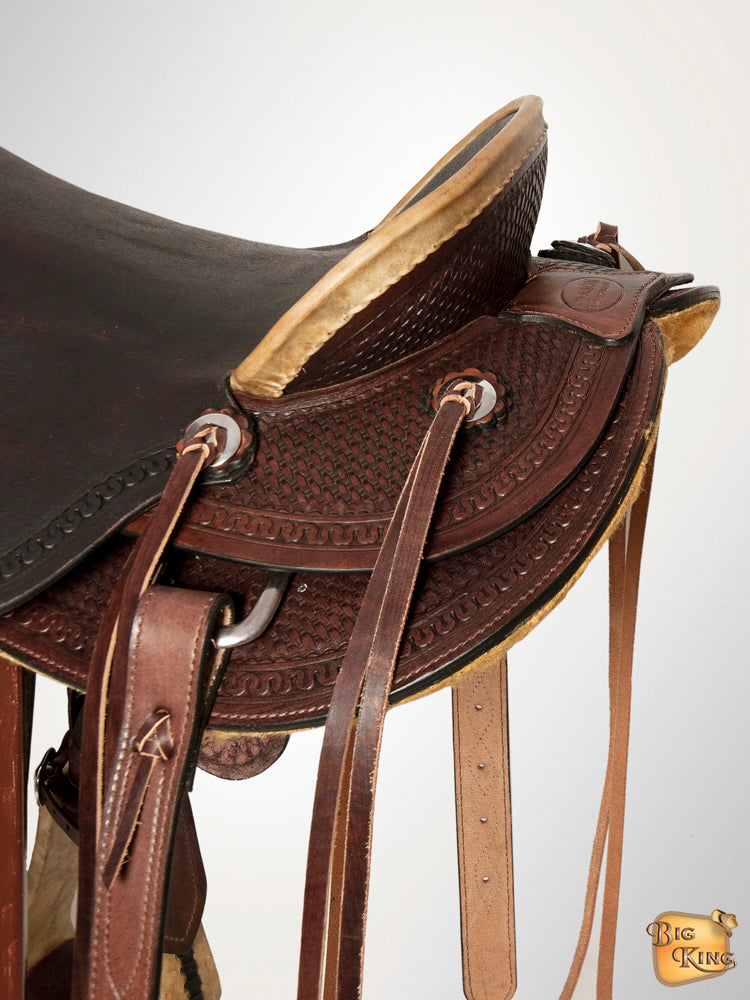 Western Horse Saddle American Leather Wade Ranch Roping Brown Hilason