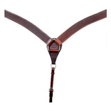 HILASON Western  Horse Leather Headstall & Breast Collar Set Basket Chocolate
