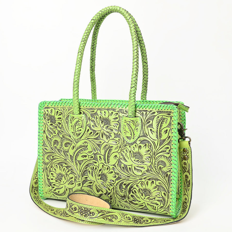 American Darling Western Hand-Tooled Genuine Leather Tote Bag for Everyday Carry - Uhorse