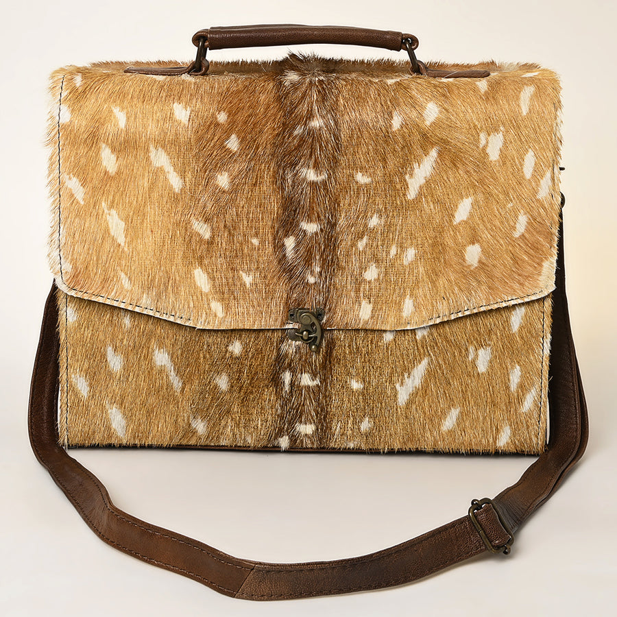 American Darling Western Leather Briefcase Bag – Genuine Cowhide, Office Organizer, Durable Handcrafted Work & Travel Case