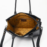 American Darling ADBG1422 Tote Crocodile Embossed Genuine Leather Women Bag Western Handbag Purse