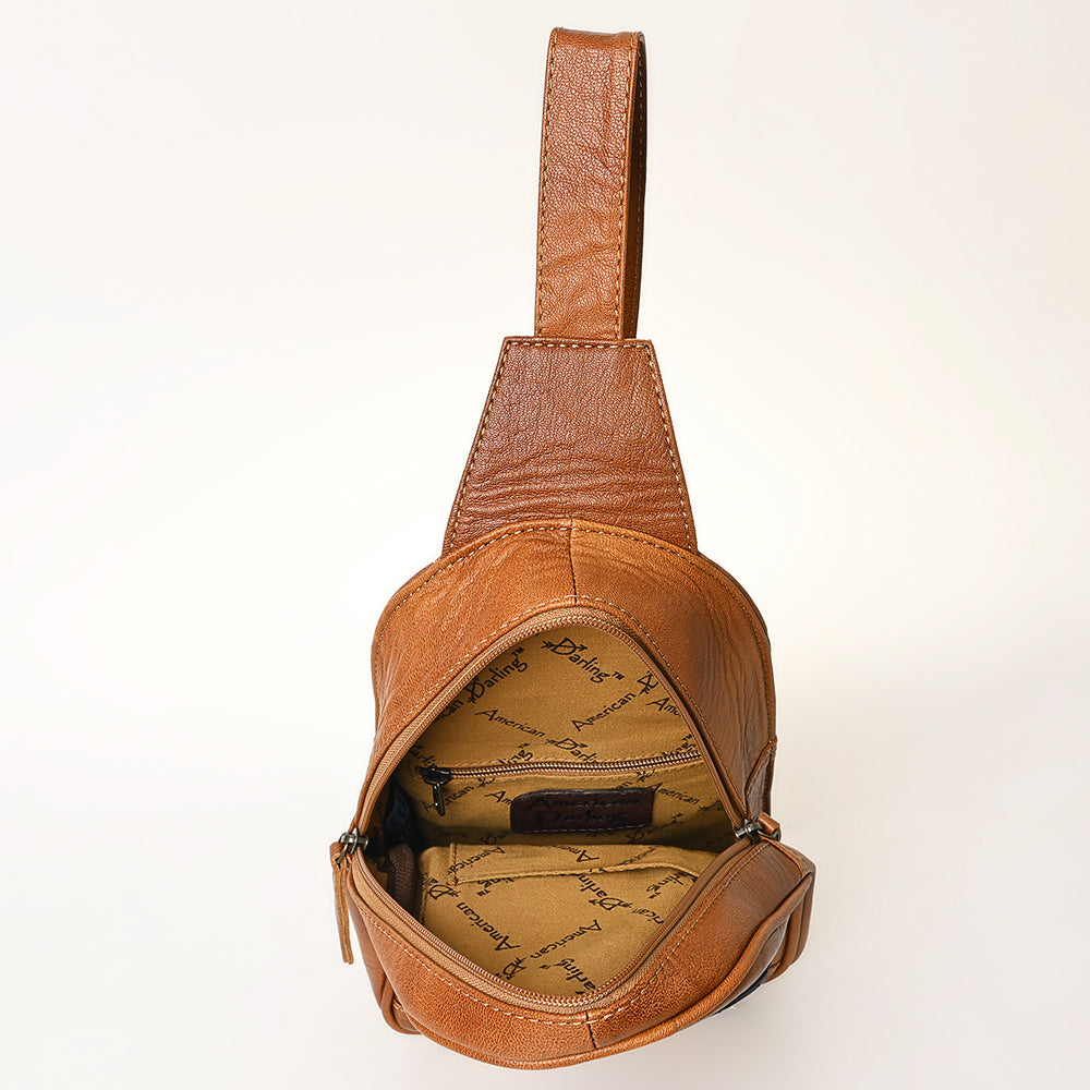 American Darling Sling Hand Tooled Genuine Leather women bag western handbag purse