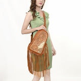 American Darling Sling Hand Tooled Genuine Leather women bag western handbag purse