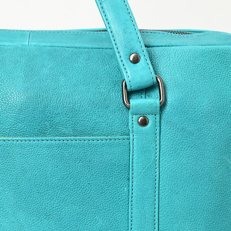 American Darling Briefcase Western Genuine Leather Handcrafted Messenger Laptop Bag with Detachable Shoulder Strap