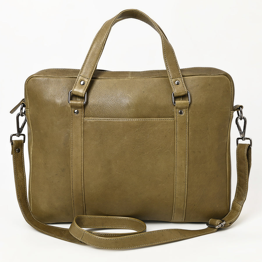 American Darling Briefcase Western Genuine Leather Handcrafted Messenger Laptop Bag with Detachable Shoulder Strap