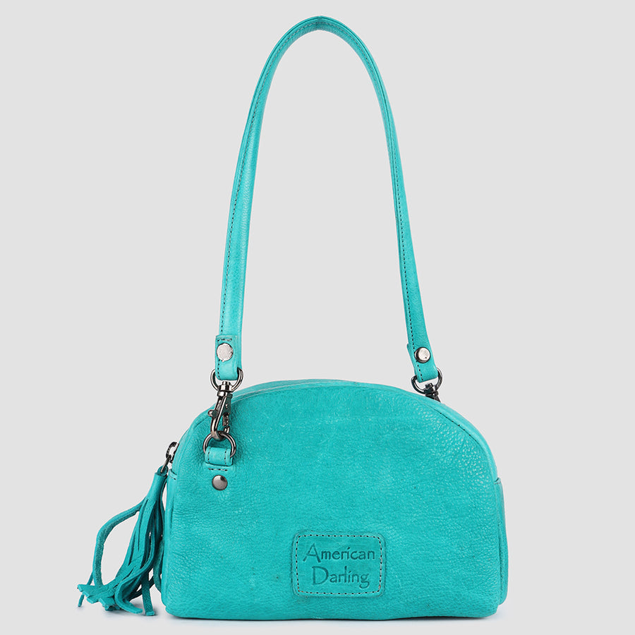 American Darling Small Cross body Bag Western Genuine Leather Handcrafted Purse with Fringes and YKK Zipper