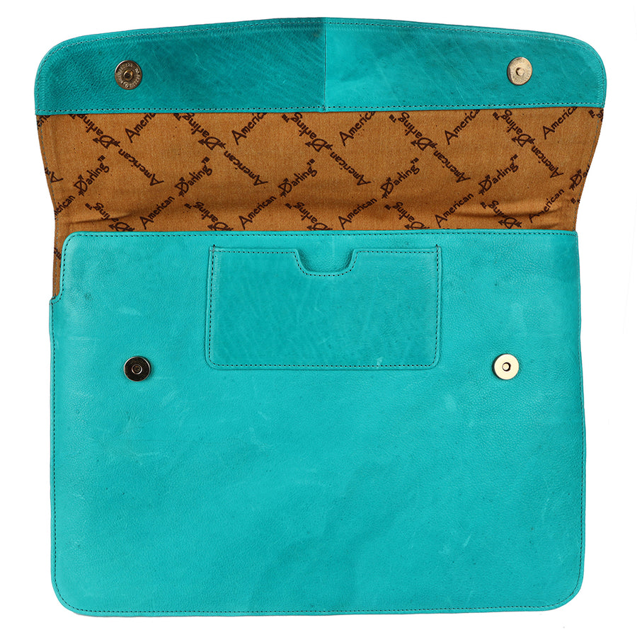 American Darling Wallet Western Genuine Leather Handcrafted Slim Protective Travel Sleeve Envelope Pouch